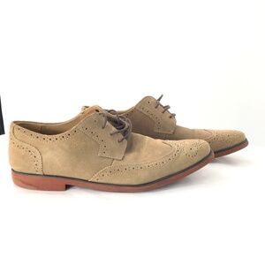 Stacy Adams Mens Shoes 24723-269 Suede Lace Up Oxford Wing Tip Tan Sz 11 M
